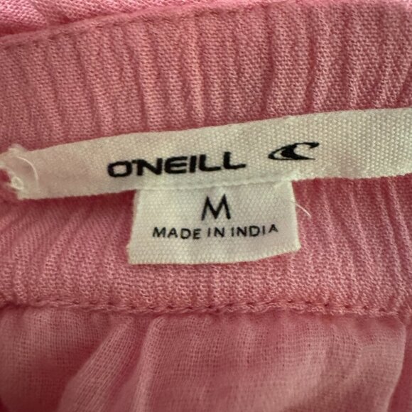 O’Neill Pink Sundress with Adjustable Spaghetti Straps, Elastic Waist Beachy - Picture 7 of 8